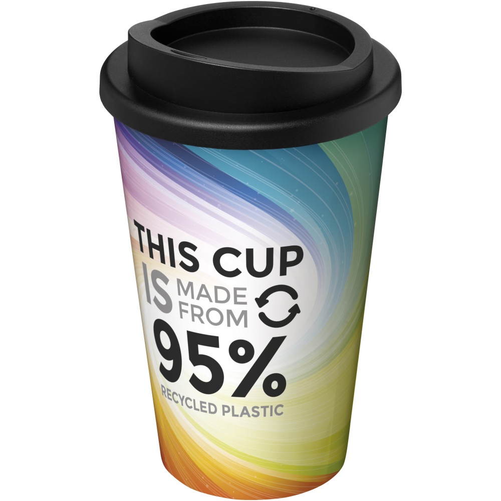 Logo trade promotional merchandise image of: Brite-Americano® Recycled 350 ml insulated tumbler