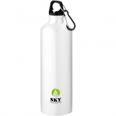 Logo trade promotional merchandise picture of: Oregon 770 ml RCS certified recycled aluminium water bottle with carabiner