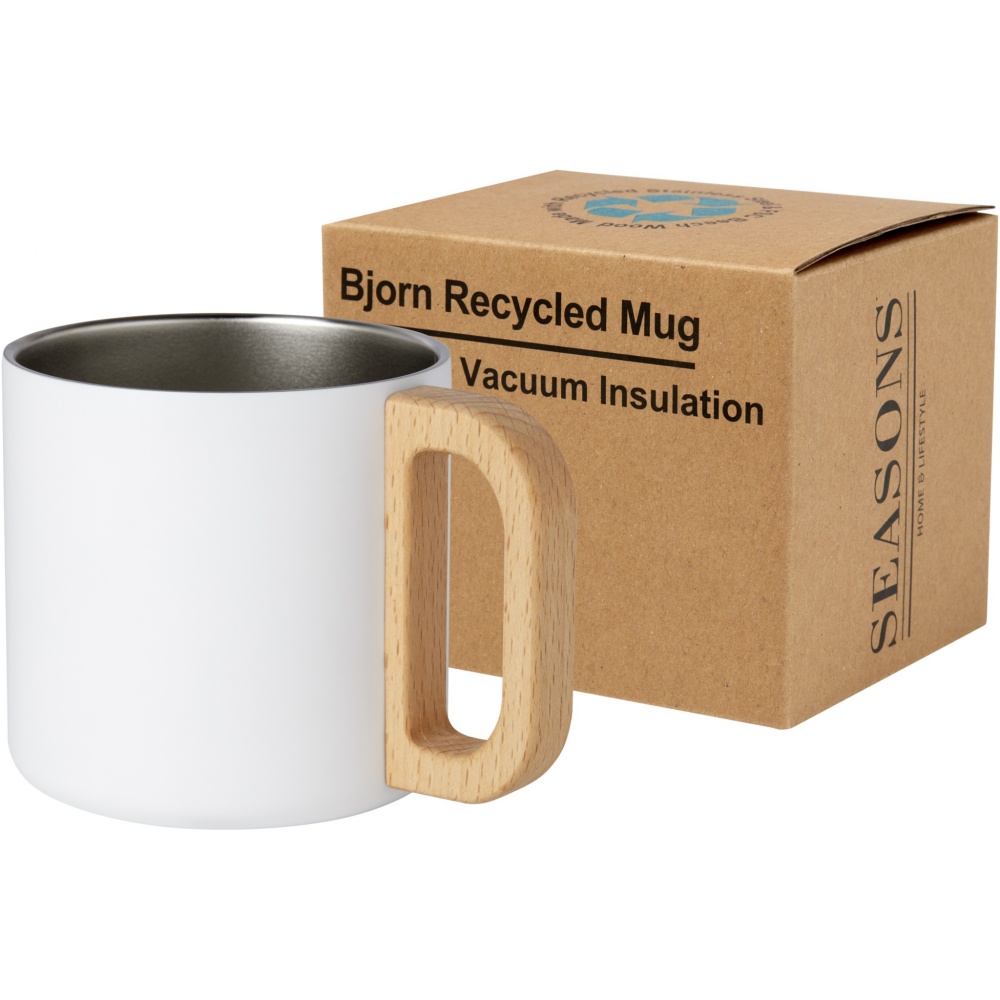 Logo trade promotional products image of: Bjorn 360 ml RCS certified recycled stainless steel mug with copper vacuum insulation