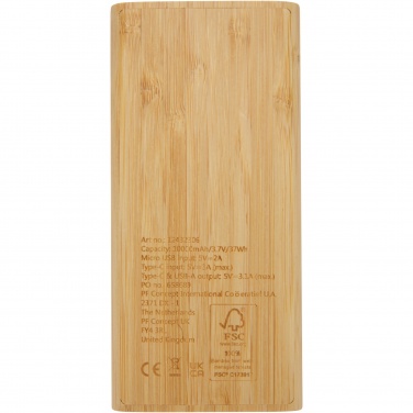 Logotrade promotional merchandise image of: Tulda 10.000 mAh bamboo power bank