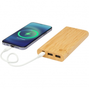 Logo trade promotional items image of: Tulda 10.000 mAh bamboo power bank