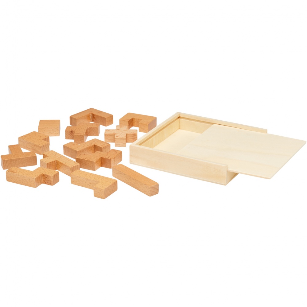 Logo trade promotional gifts image of: Bark wooden puzzle