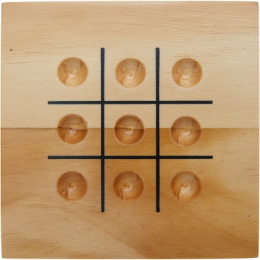 Logo trade promotional merchandise photo of: Strobus wooden tic-tac-toe game