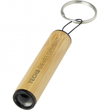 Logotrade advertising product image of: Cane bamboo key ring with light