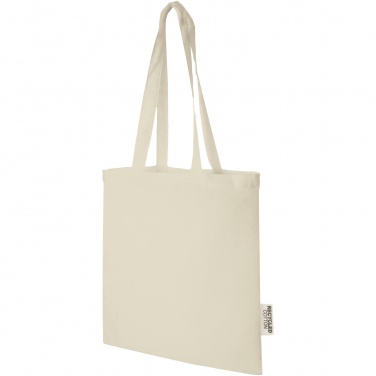 Logotrade promotional product image of: Madras 140 g/m2 GRS recycled cotton tote bag 7L