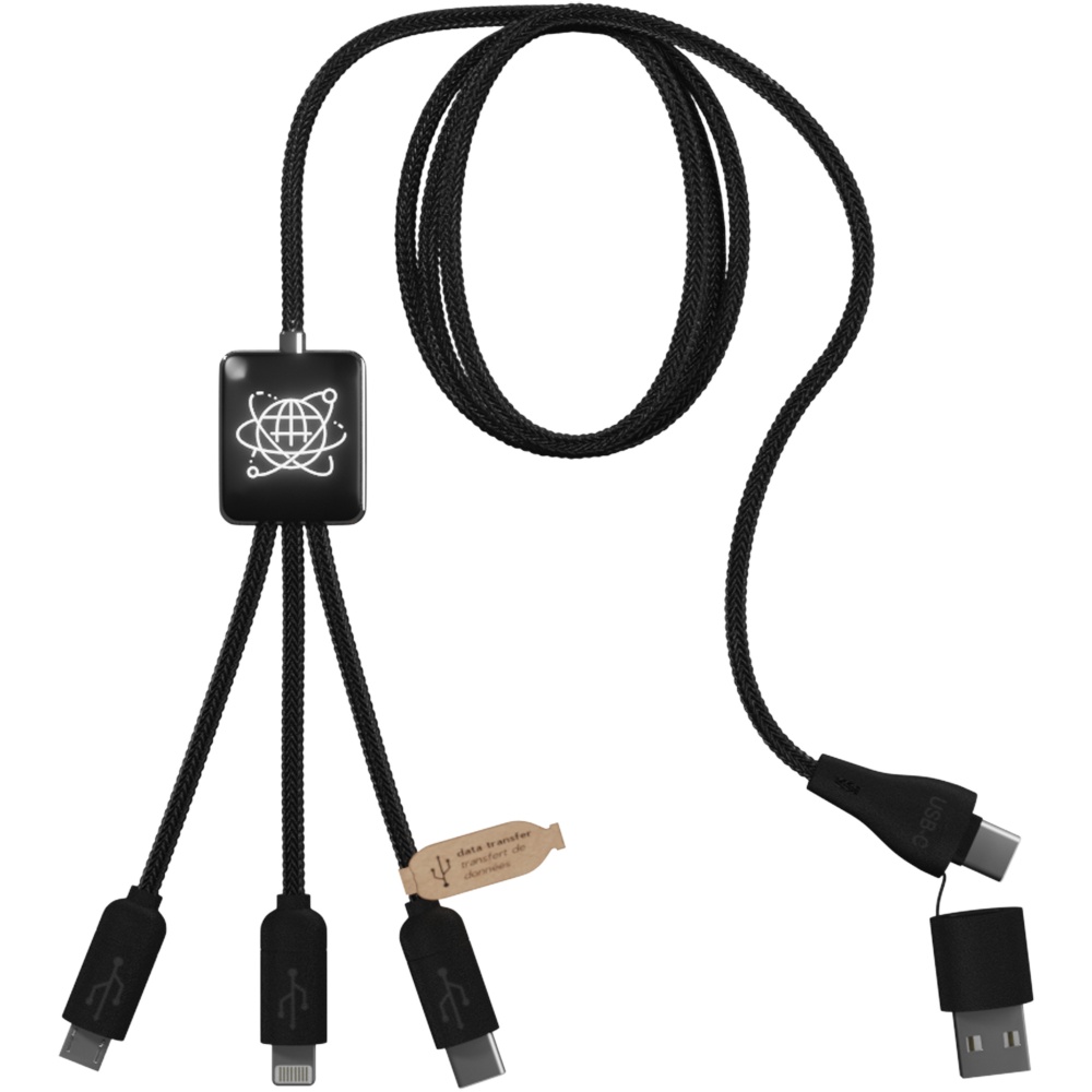 Logotrade promotional merchandise picture of: SCX.design C45 5-in-1 rPET charging cable with data transfer