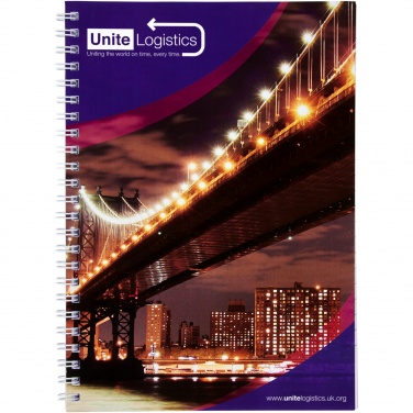 Logotrade promotional gift picture of: Desk-Mate® A5 spiral notebook with printed back cover