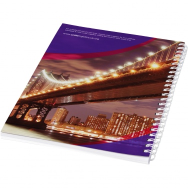 Logo trade promotional gifts picture of: Desk-Mate® A5 spiral notebook with printed back cover