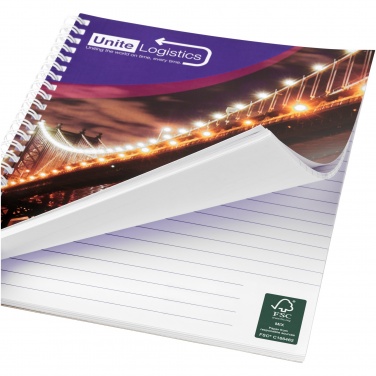 Logotrade promotional giveaway image of: Desk-Mate® A5 spiral notebook with printed back cover