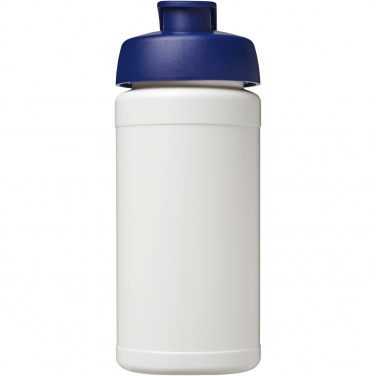 Logo trade advertising product photo of: Baseline 500 ml recycled sport bottle with flip lid