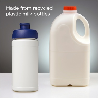 Logo trade promotional products image of: Baseline 500 ml recycled sport bottle with flip lid