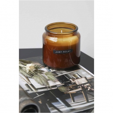 Logo trade promotional items picture of: Wellmark Let's Get Cozy 650 g scented candle - cedar wood fragrance