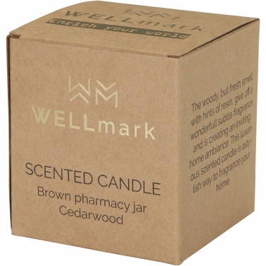 Logotrade promotional items photo of: Wellmark Let's Get Cozy 650 g scented candle - cedar wood fragrance