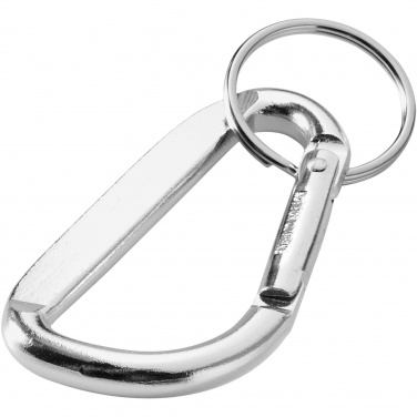 Logo trade promotional gift photo of: Timor RCS recycled aluminium carabiner keychain