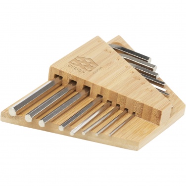 Logotrade business gift image of: Allen bamboo hex key tool set