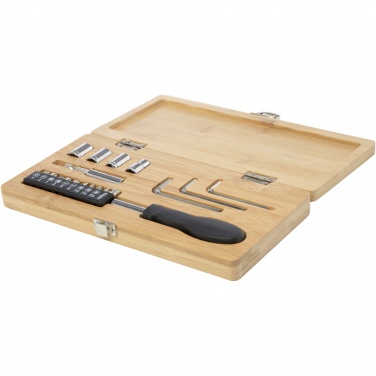 Logo trade promotional giveaways picture of: Rivet 19-piece bamboo/recycled plastic tool set