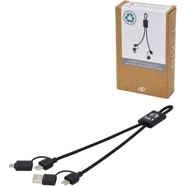 Logotrade promotional product picture of: Connect 6-in-1 RCS recycled aluminium 45W quick charge & data transfer cable