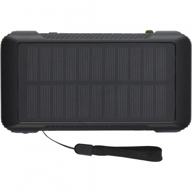 Logo trade promotional giveaways image of: Soldy 10.000 mAh RCS recycled plastic solar dynamo power bank 