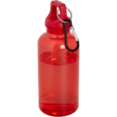 Logo trade advertising products picture of: Oregon 400 ml RCS certified recycled plastic water bottle with carabiner