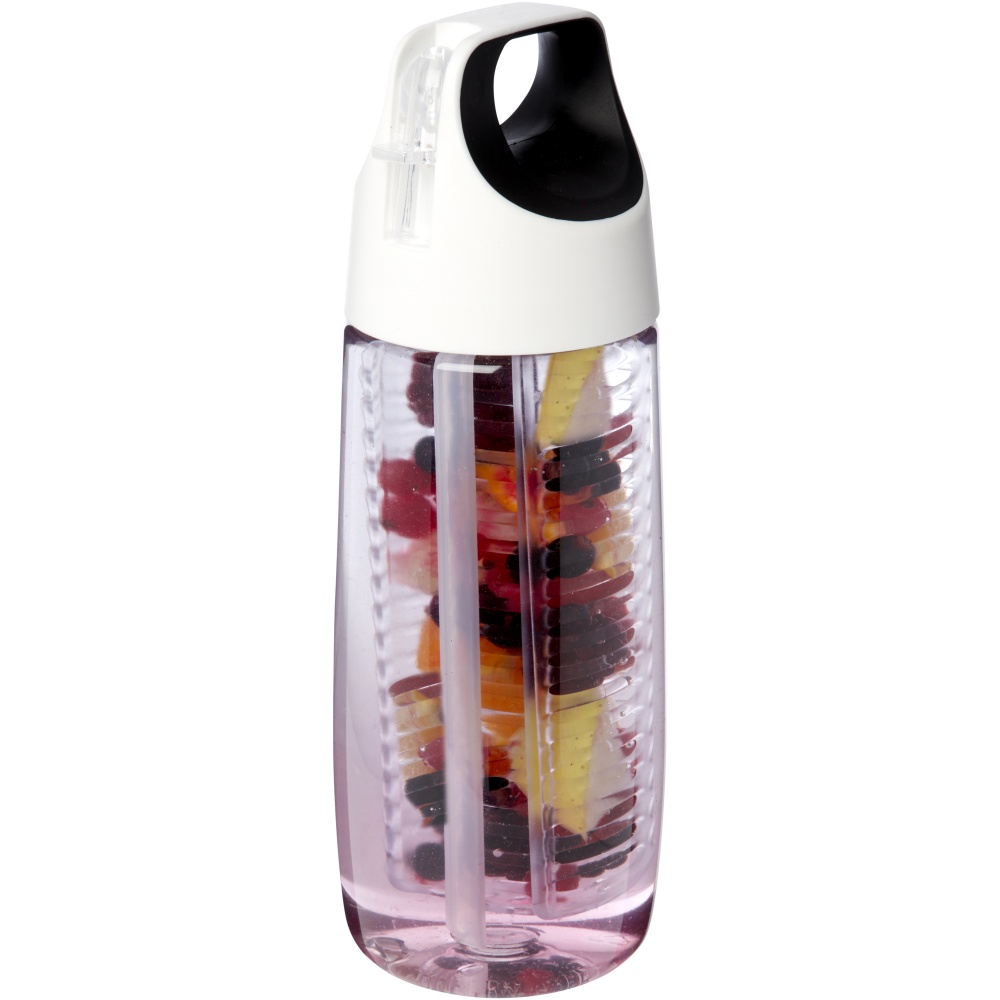 Logotrade promotional merchandise picture of: HydroFruit 700 ml recycled plastic sport bottle with flip lid and infuser