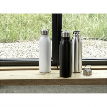 Logo trade promotional product photo of: Harper 700 ml RCS certified stainless steel water bottle with metal loop