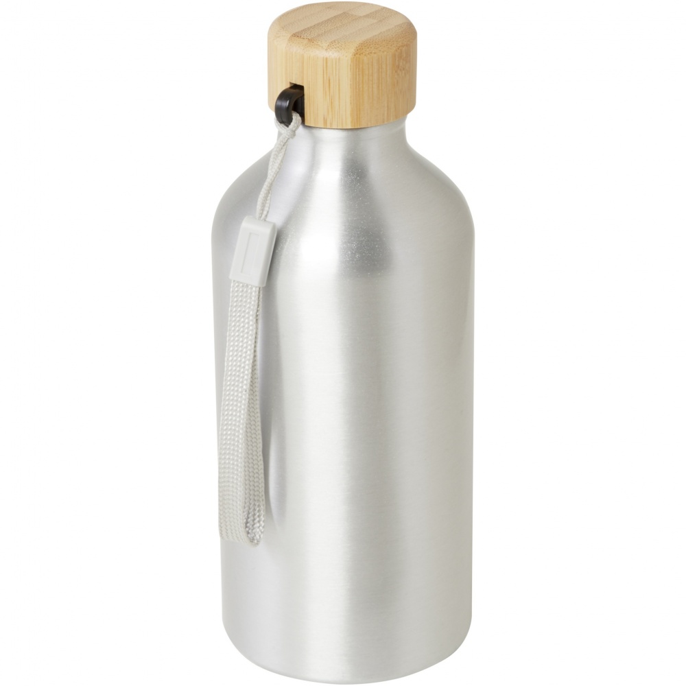 Logo trade promotional giveaways image of: Malpeza 500 ml RCS certified recycled aluminium water bottle