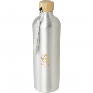 Logo trade promotional giveaways image of: Malpeza 1000 ml RCS certified recycled aluminium water bottle