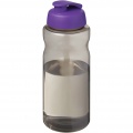 H2O Active® Eco Big Base 1 litre flip lid sport bottle, Charcoal / Purple