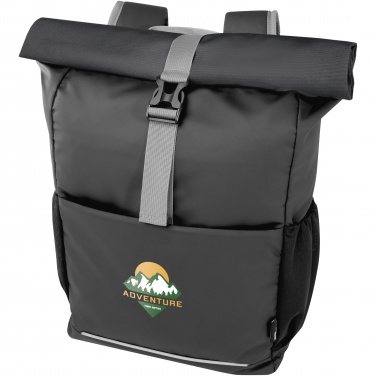 Logotrade promotional product image of: Aqua 15" GRS recycled water resistant roll-top bike bag 20L