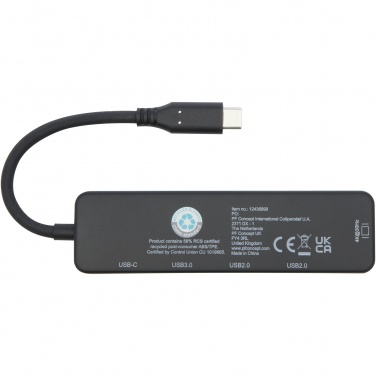 Logotrade promotional merchandise photo of: Loop RCS recycled plastic multimedia adapter USB 2.0-3.0 with HDMI port