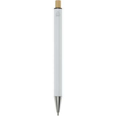 Logo trade promotional gifts image of: Cyrus recycled aluminium ballpoint pen (blue ink)