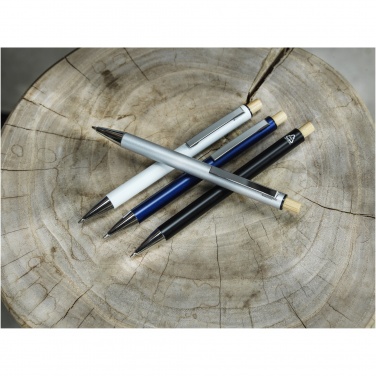 Logo trade promotional giveaways picture of: Cyrus recycled aluminium ballpoint pen (blue ink)