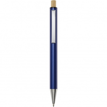 Logo trade promotional item photo of: Cyrus recycled aluminium ballpoint pen (blue ink)