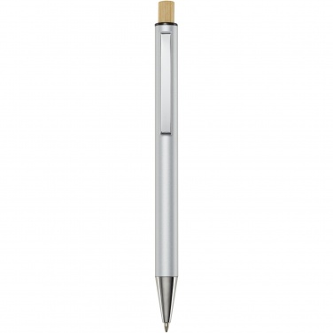 Logo trade promotional merchandise image of: Cyrus recycled aluminium ballpoint pen (blue ink)