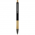 Darius recycled aluminium ballpoint pen, Solid black