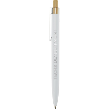 Logo trade promotional merchandise picture of: Nooshin recycled aluminium ballpoint pen (black ink)