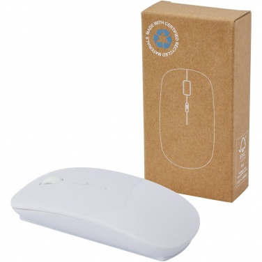 Logo trade advertising products image of: Menlo RCS recycled plastic wireless mouse 