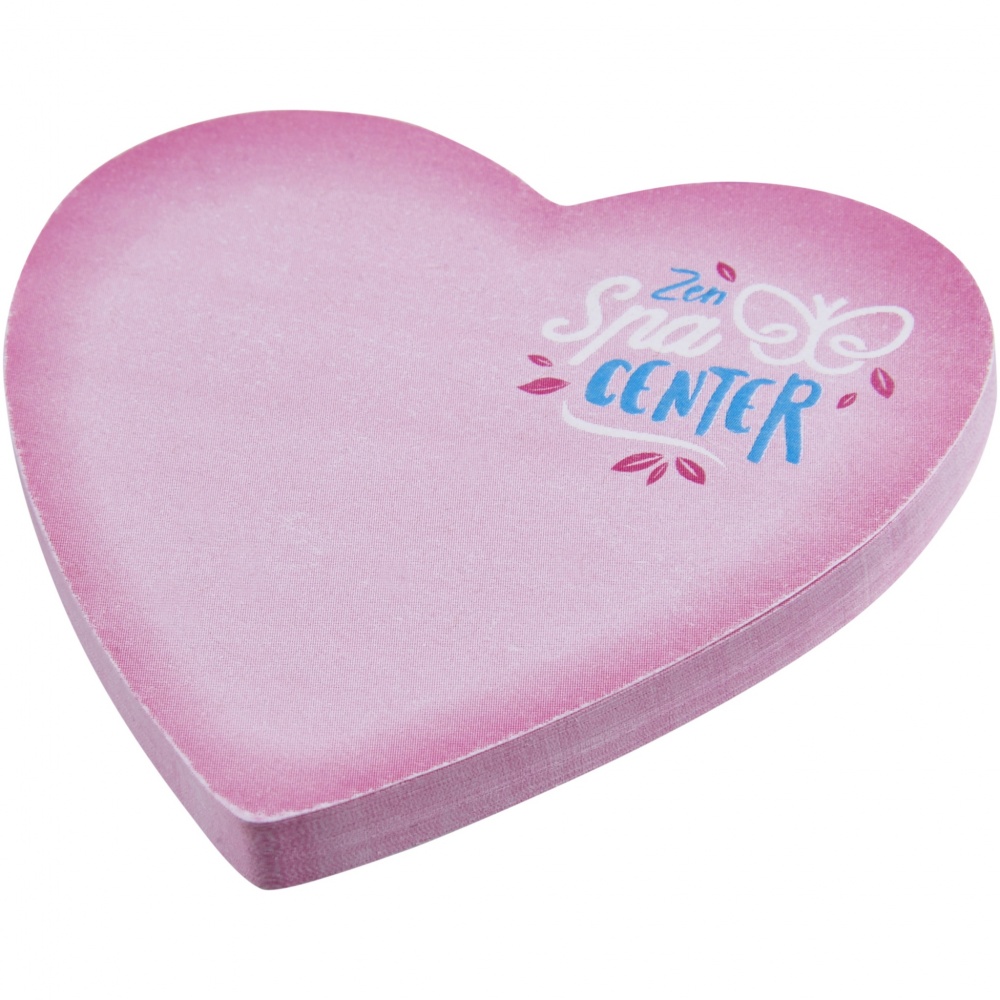 Logotrade promotional product picture of: Sticky-Mate® heart-shaped recycled sticky notes