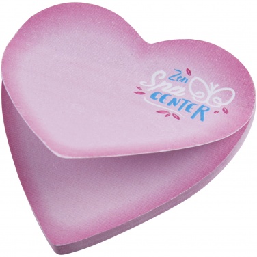 Logotrade promotional gift image of: Sticky-Mate® heart-shaped recycled sticky notes