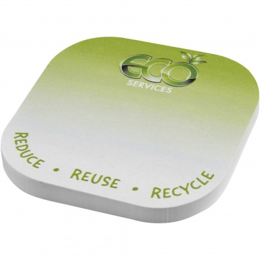 Logo trade advertising products image of: Sticky-Mate® square-shaped recycled sticky notes with rounded corners