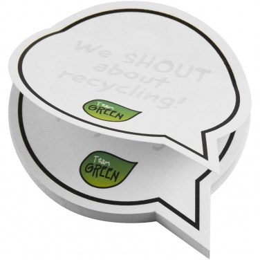 Logo trade corporate gift photo of: Sticky-Mate® speech bubble-shaped recycled sticky notes