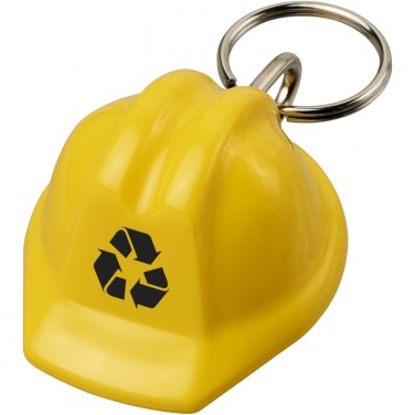 Logo trade promotional giveaways picture of: Kolt hard hat-shaped recycled keychain