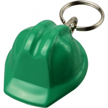 Logo trade promotional merchandise photo of: Kolt hard hat-shaped recycled keychain