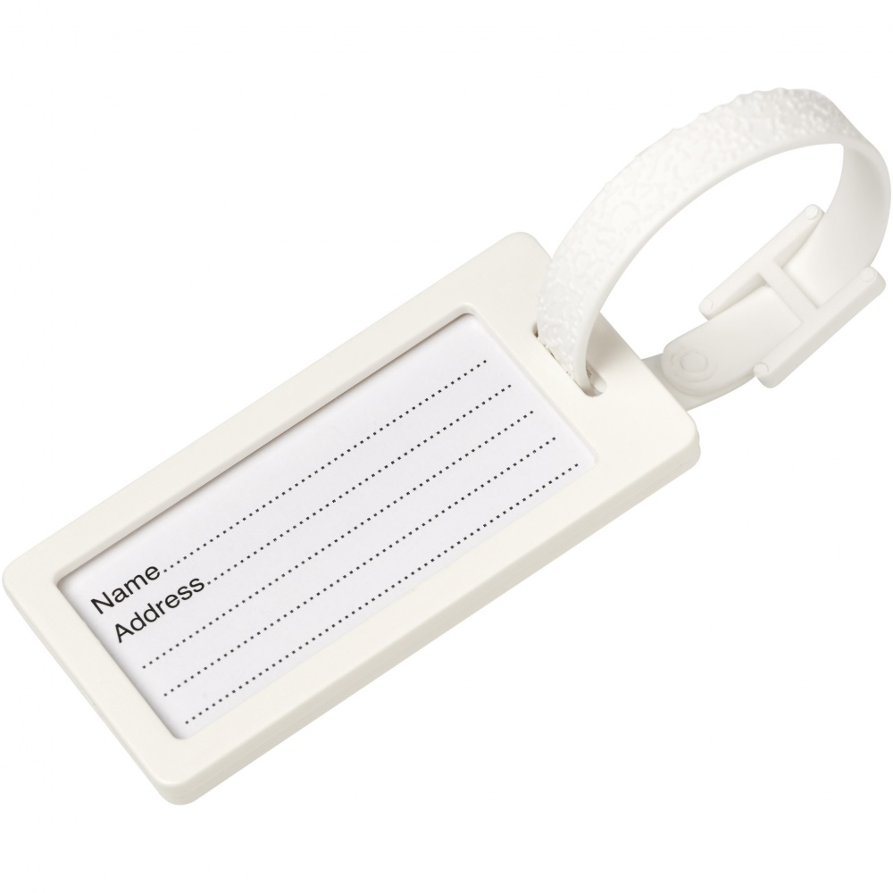 Logo trade promotional merchandise picture of: River recycled window luggage tag