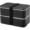 MIYO Renew double layer lunch box, Granite / Granite / Solid black