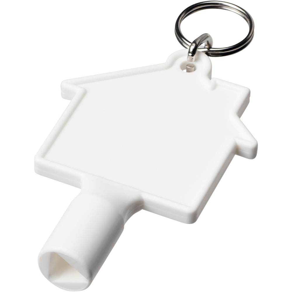 Logotrade promotional product picture of: Maximilian house-shaped recycled utility key keychain