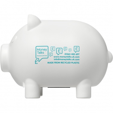 Logo trade corporate gifts image of: Oink recycled plastic piggy bank