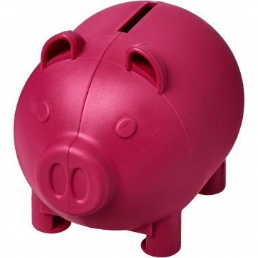 Logo trade promotional gift photo of: Oink recycled plastic piggy bank