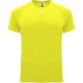 Bahrain short sleeve kids sports t-shirt, Fluor Yellow