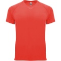 Bahrain short sleeve kids sports t-shirt, Fluor Coral